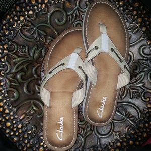 Clarks Canvas Sandals